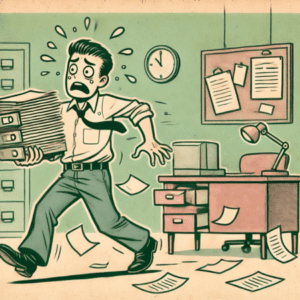 Illustration d'allers retours inutiles d'un créateur d'entreprise avec l'administration