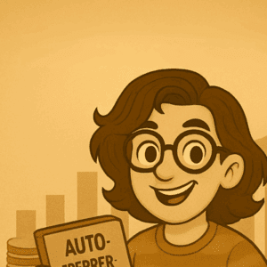 avatar souriante montrant un graphique en hausse pour symboliser le lancement et l’engouement du régime autoentrepreneur de 2009 à 2011.