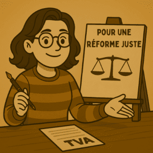 Indépendante présentant une réforme TVA juste
